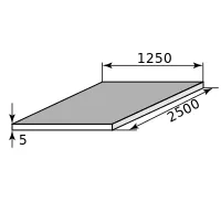 Лист нержав г/к 5х1250х2500, марка 12Х18Н10Т