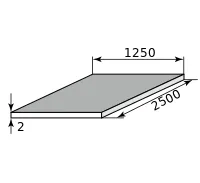 Лист оцинкованный 2х1250х2500 Zn120 2сорт