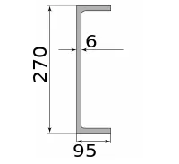 Швеллер 27 П, длина 12 м, марка С255