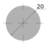 Круг алюминиевый 20, длина 3 м, марка АМГ2