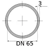 трубы вгп оцинкованные 65х3 ду, длина 12 м, dn 65