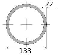 Трубы г/д 133х22, марка Ст20