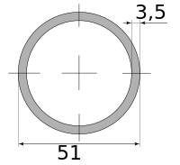 Трубы г/д 51х3.5, марка Ст20