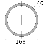 Трубы г/д 168х40 Ст35, марка Ст35