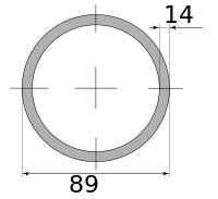 Трубы г/д 89х14, марка Ст20