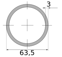 Трубы электросварные 63.5х3, длина 6 м