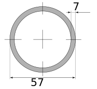 Трубы нерж бесш 57х7 ГОСТ 9941-81 Россия, длина 6,01 м, марка 12Х18Н10Т