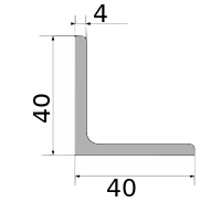 Уголок 40х40х4, длина 12 м, марка Ст09Г2С-15