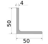 Уголок 50х50х4, длина 12 м, марка Ст09Г2С-15