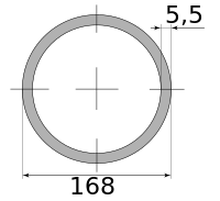 Трубы электросварные 168х5.5, длина 11,8 м