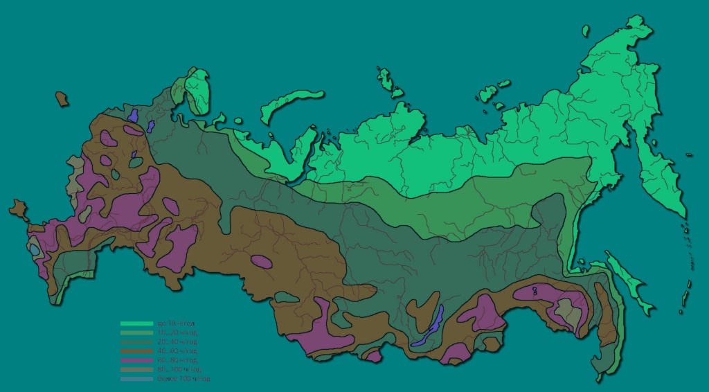 Карта грозовой активности россии