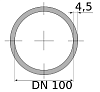 трубы вгп 100х4.5 ду, длина 6 м, dn 100