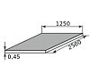 лист оцинкованный 0.45х1250х2500 zn120