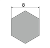 сталь сортовая х/т калиброванная шестигранник 8, марка ст20