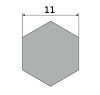 сталь сортовая х/т калиброванная шестигранник 11, марка ст20