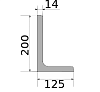 уголок 200х125х14, длина 12 м, марка ст3