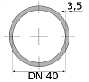 трубы вгп оцинкованные 40х3.5 ду, длина 6 м, dn 40