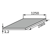 лист оцинкованный 1.2х1250х2000 zn120