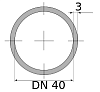 трубы вгп оцинкованные 40х3 ду, длина 7,8 м, dn 40