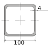 труба профильная электросварная квадратная 100х100х4 нн 2000-3500