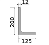 уголок 200х125х12, длина 12 м, марка ст3