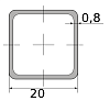 трубы электросварные оцинкованная квадрат 20х20х0.8 нн 2000-3500