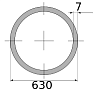 трубы электросварные 630х7, длина 12 м