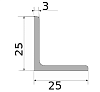 уголок 25х25х3, длина 6 м, марка ст3
