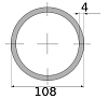 трубы электросварные 108х4, длина 5,8 м