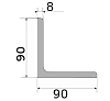 уголок 90х90х8, длина 6 м, марка ст3