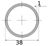 трубы электросварные 38х1, длина 6 м